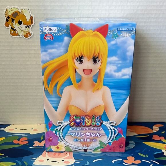 Sea Story Marine-chan  Noodle Stopper Figure FuRyu Umimonogatari Marin SANYO - Picture 1 of 9